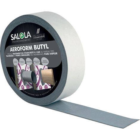 Adhésif flexible AEROFORM BUTYL largeur 100 mm longueur 15m - SALOLA (1/3)