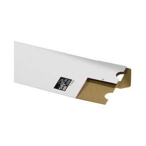 Versandhülse ® 7,5 x 7,5 x 110 cm (B x H x L) mit Steckverschluss Wellkarton weiß (1/4)
