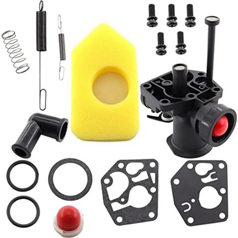 Kit carburateur, filtre à air, œillets en caoutchouc, kit pompe à carburant pour tondeuse à gazon 497619 499809 498809 498809a 494406 698369 691859 (1/5)