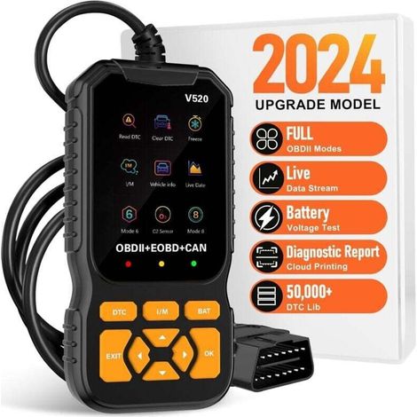 Professional OBD2 Scanner Diagnostic Tool, Engine Light Code Reader with OBDII/EOBD Reset Car Diagnostic Scanner Tool for All Cars MUMU (1/4)