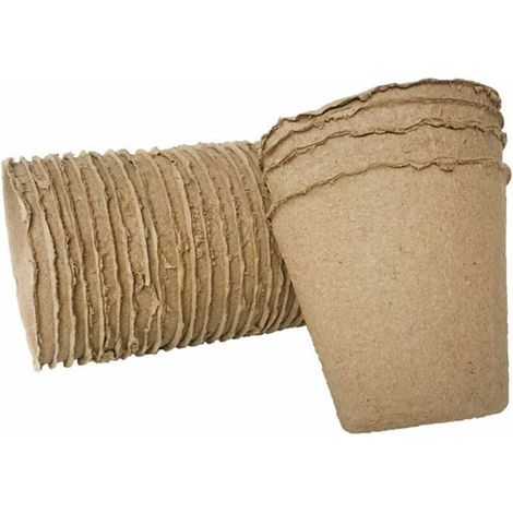 VURAHOME -Lot de 100 pots biodégradables pour plantes de jardin marron