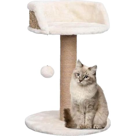 Katzenbaum, Mehrstufiges Design, Kratzpfosten Inklusive, Beige (1/2)