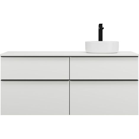 burgbad Eqio lavabo sobre encimera ceramica redondo, derecha, (1/2)