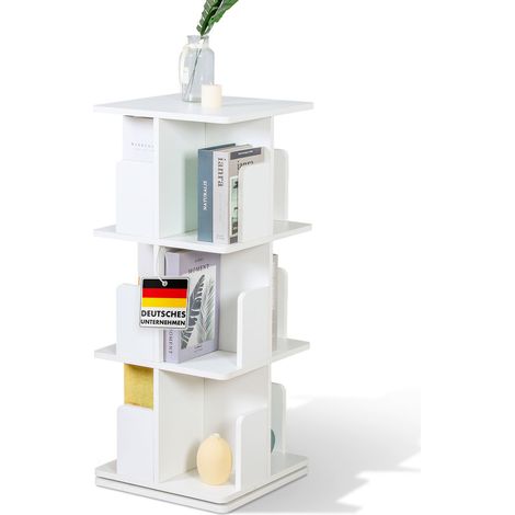 Bücherregal Indiana Weiß, 40 x 40 x 95 cm, 3 Etagen