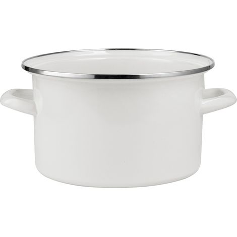 VASO SMALTATO, DRITTO, LISCIO, 22 CM, 5,2 L, CREMA
