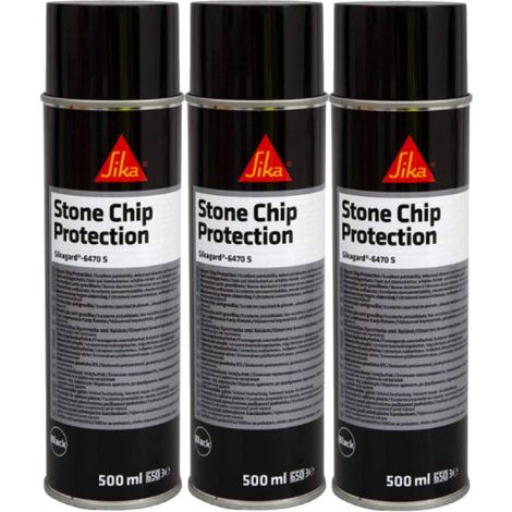 Lot de 3 revêtements anti-gravillons SIKA Sikagard 6470 S - Noir - 500ml