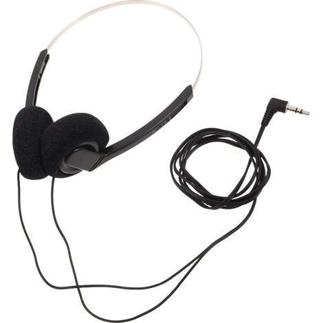 Casque Rétro Filaire Circum-aural Portable, Voix Claires, Noir Style Vintage 80s 90s, Arceau Métal Fin, Coussin Mousse Pvc, pour Étude et Photo Esthétique (1/5)