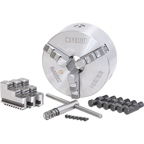 Fervi M078A/200/D1-5 Mandrino Camlock autocentrante di precisione a 3+3 griffe (1/4)