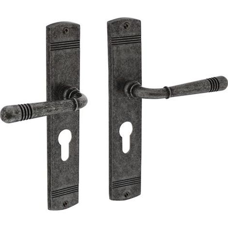 Placa larga Helena Zamak F77 Gris PZ 72mm DIN I/D INTERSTEEL (1/2)