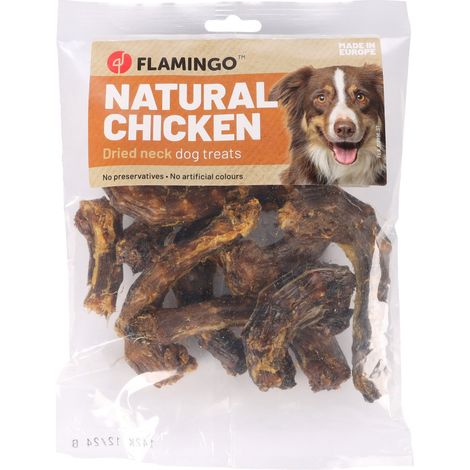Friandise nature pour chien,  cou de poulet 200 g - Flamingo