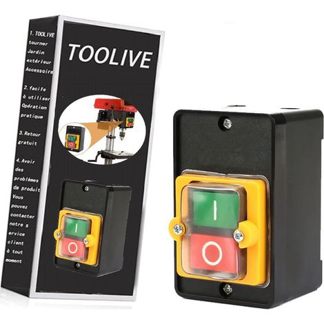 Commutateur à bouton poussoir étanche 10A – Tension 220V/380V – Coque ignifuge – Pour machines industrielles et textiles – Dontodent (1/5)