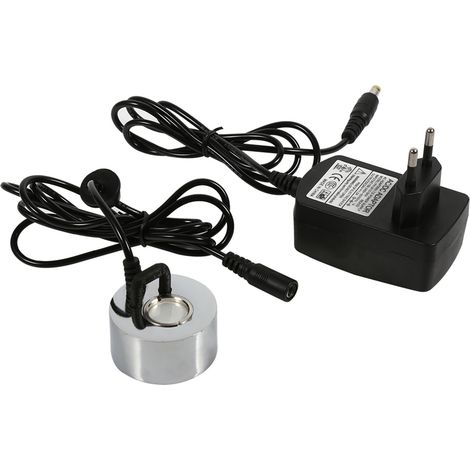 Ultraschall-Nebelgenerator, Wasserbrunnen- und Teichzerstäuber, Luftbefeuchter mit Adapter (EU-Stecker 100–240 V) (1/5)