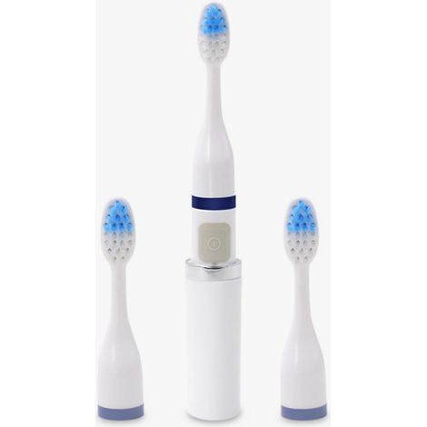 Brosse à dents électrique à piles, soins bucco-dentaires portables, conception légère, poils souples en nylon DuPont