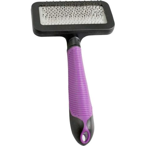Karlie Spazzola per gatti con manico L: 17,5 cm, larghezza: 10 cm, altezza: 4 cm, M, lilla/nero