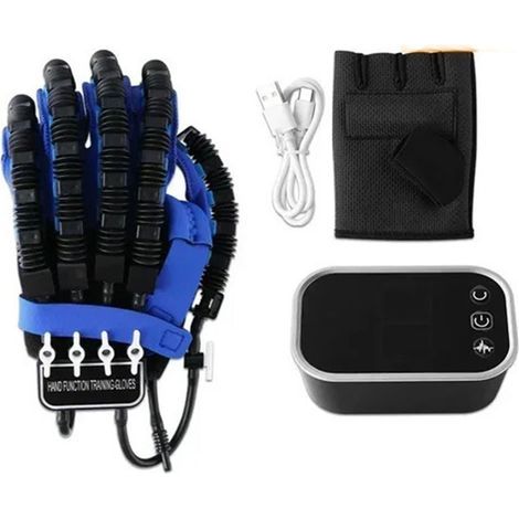 Ortviai Gant Robotisé de Rééducation pour Main Gauche – 9 Niveaux de Puissance, Écran LCD Tactile, Technologie Miroir