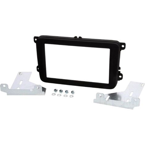 Facade Autoradio 2Din compatible avec VW Caddy ap15 VW T6 Transporter ap15 VW Tiguan ap15 - noir brillant