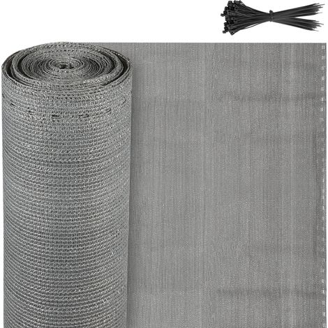 EINFEBEN Brise vue renforcé 1 x 25 M Brise vue Pour Balcon HDPE barrière maille pare brise Gris (1/5)