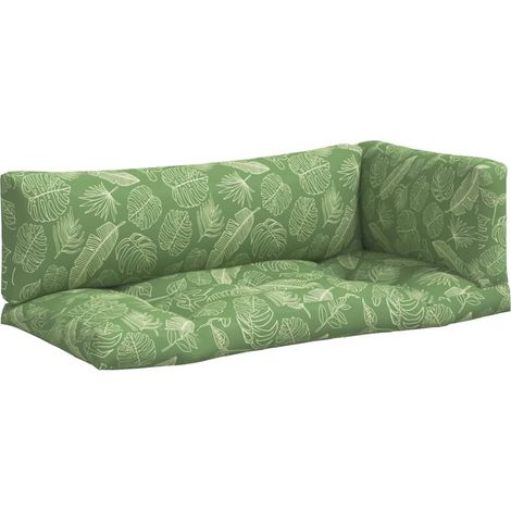 Coussins de palette lot de 3 motif de feuilles tissu Oxford (1/5)