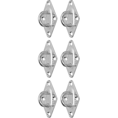6 Crochets en Acier Inoxydable pour Fixation de Voile d'Ombre - Accessoires Nautiques Résistants (1/5)