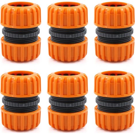 Kit de réparation de tuyau d'arrosage - 6 pièces pour raccorder 19 mm (3/4"), pour un raccordement facile et rapide ou un tuyau (1/5)