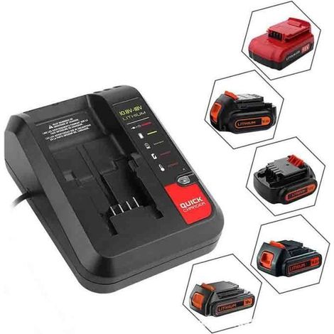 Chargeur universel - FOLAYA - Compatible Black & Decker - 12V à 20V - Écran LED - 2A (1/4)