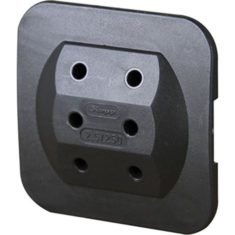 KOPP Adapter Euro KOPP 3-fach Schwarz