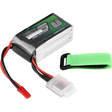 Airtonk Batterie LiPo 14.8V 600mAh 30C avec Connecteur JST pour Modèles RC Voiture, Avion, Bateau (1/5)