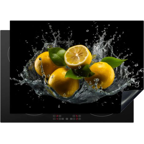 Induction Hob Protector Lemon - Fruit - Yellow - Black 75x52 cm (1/5)