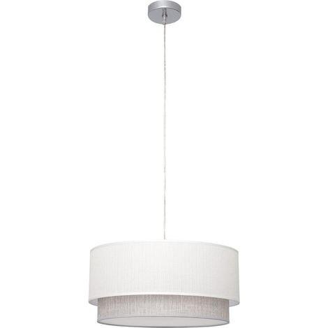 Lampara Colgante Kenya 3xe27 Blanco/gris 40d de FABRILAMP. (1/2)