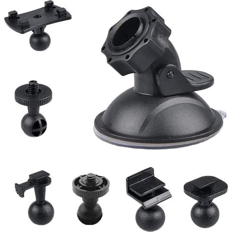 Car camera suction cup mount, with dashboard bracket, used to attach the dash cam, dash cam, or rearview mirror. (1/5)