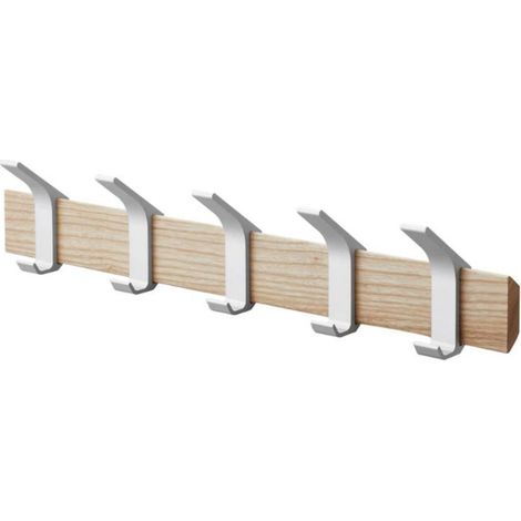 Yamazaki Perchero de pared 5 ganchos fresno beige (1/5)