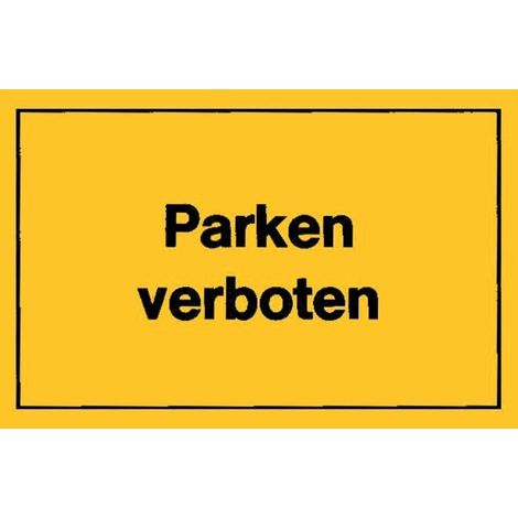 Verbotsschilder Parken verboten gelb (1/2)