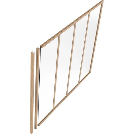 Montante terminale per vetrata H105 cm in Alluminio termolaccato Naturale chiaro - BAYVIEW