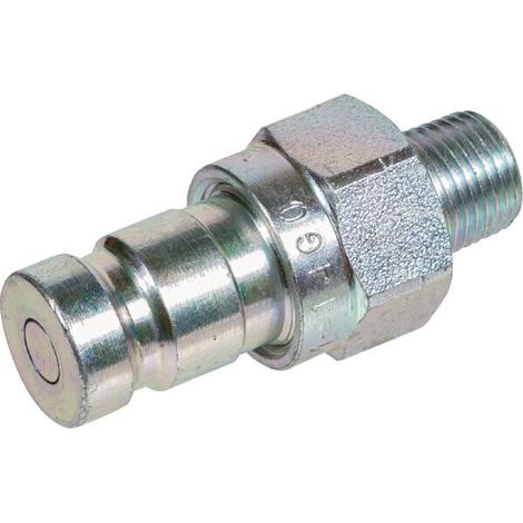 Racor r谩pido medici贸n macho cara plana 1/8" NPT FASTER DF04118NPTM