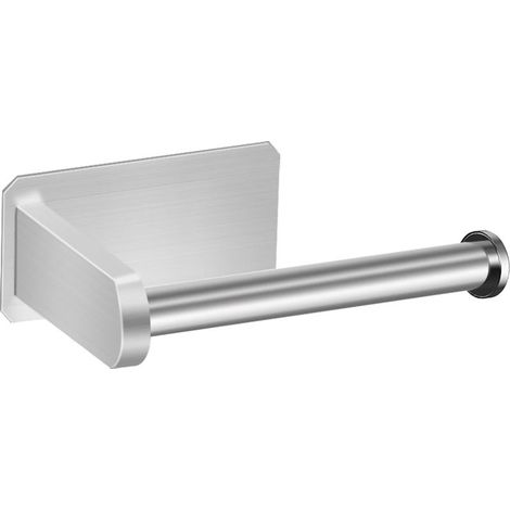 Soporte de papel higiénico de pared, soporte adhesivo para papel higiénico, soporte de papel higiénico de acero inoxidable cepillado para montaje en pared, no requiere perforación para el baño. (1/5)
