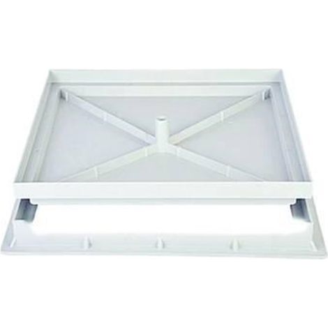 SIGILLO CON TELAIO PER POZZETTO  -- - cm.40x40   h 5,5 totale   in PP copolimero