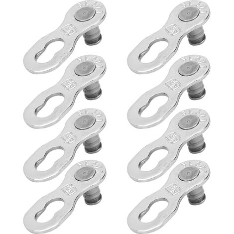 4 Maillons de Chaîne Rapide en Acier pour Vélo - Pièces de Connexion pour Chaîne 6/7/8 Vitesses Argenté - Accessoires Cyclisme (1/5)