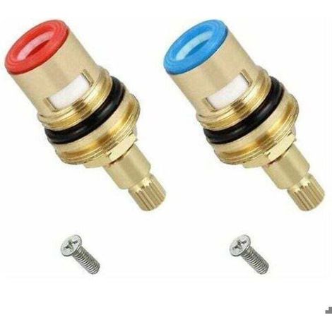 Tête de disque en céramique 2 pièces, cartouches en céramique 1/2 , remplacement universel du robinet en laiton 20 étapes X 53 mm de (1/4)