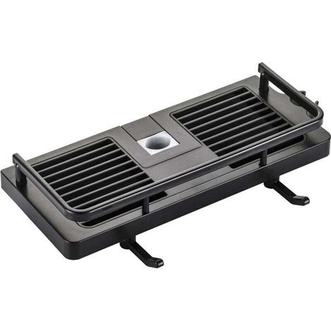 Duschablage mit Seifenablagehaken und Handtuchhalter, Wandmontage, rostfrei, selbstklebend, Badezimmeraufbewahrung, kein Bohren erforderlich, Schwarz, 21–25 mm – KZQ