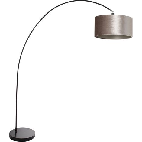 Mexlite - lámpara de pie - Solva - negro - metal tejido - lámpara