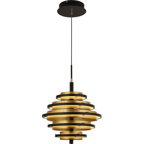 Lampadario Contemporaneo Alveare Acciaio Nero Alluminio Ottone Led 33,9W 2700K (1/5)