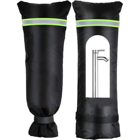 Lot de 2 housses de robinet d'extérieur pour protection contre le gel en hiver, grands housses de robinet de 71,1 x 38,1 cm pour l'extérieur, housse de robinet réutilisable pour cour extérieure, chaus (1/4)
