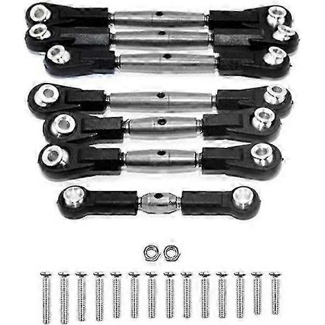 Kit de 7 biellettes de direction en acier compatible avec la voiture RC TT-02B 1/10 (pièces et accessoires de mise à niveau) (1/5)