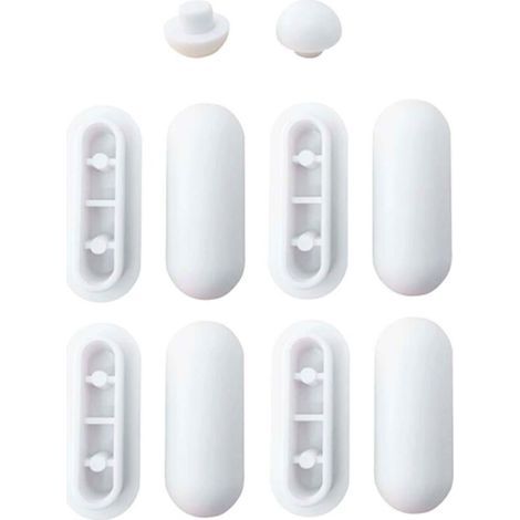 Set di 8 cuscinetti per sedile WC, guarnizioni di ricambio universali per WC, set di rondelle paracolpi insonorizzanti (1/5)