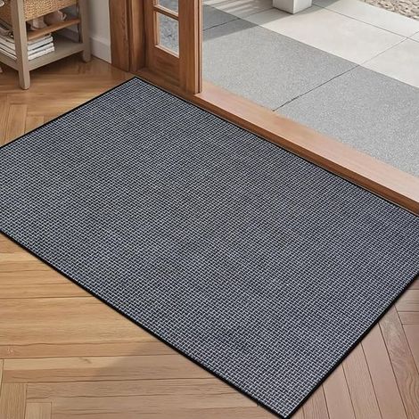 Fußmatte für den Innenbereich, 60 x 90 cm, Eingangsmatte, Fußmatten, Teppich für drinnen und draußen, Schlafzimmer, Küche, Eingangsbereich, Flur (Grau) (1/5)