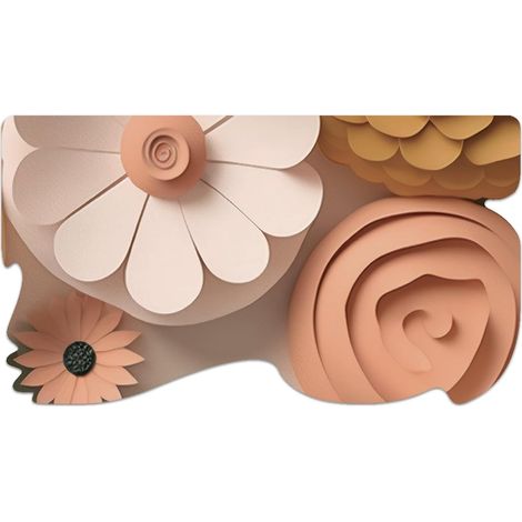 Le Forme Fiori Tappeto Cucina Sagomato Gomma Moderna Colorato Antiscivolo Stampa Digitale - 50x90 cm