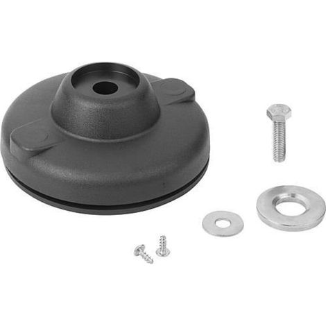 KIPP Teller Anti-Slip-Platte Form D Thermoplast schwarz Ø 125 (1/2)