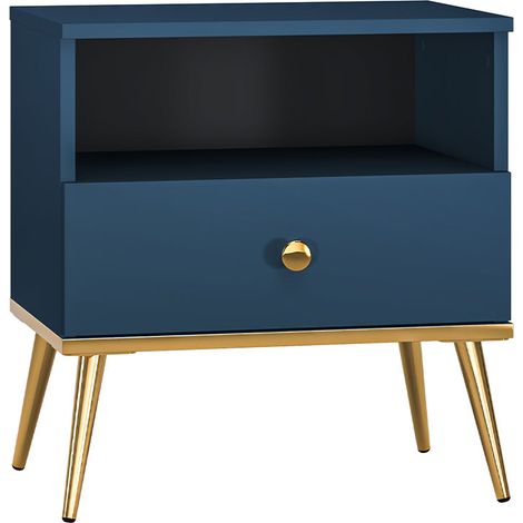 Comodino 1 cassetto Thalia blu 53cm (1/5)