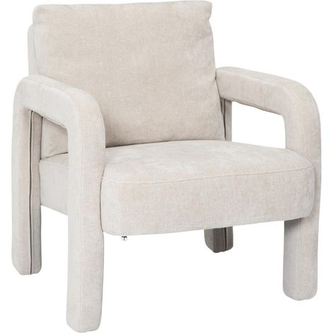 Fauteuil Design "Emilia" 81cm Blanc (1/5)