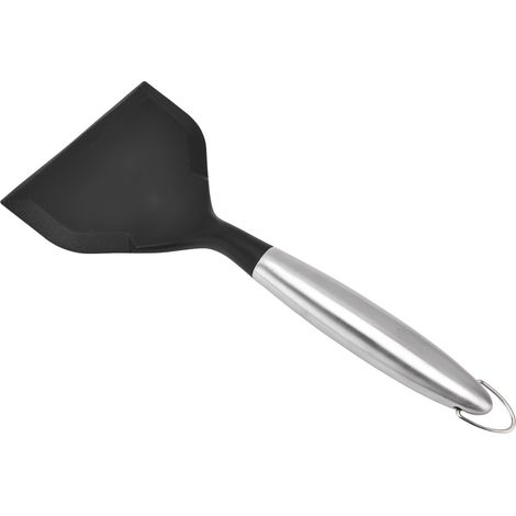 Spatules à large bouche avec manche en acier inoxydable pour crêpes et friture